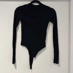 Black ATM Anthony Thomas Melillo Bodysuit Long Sleeve
